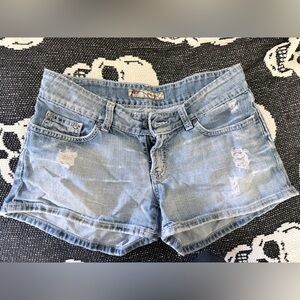 BKE “Stella” Distressed Denim Shorts